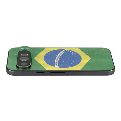 Brazil Flag Distressed Google Pixel 9 Pro Skin