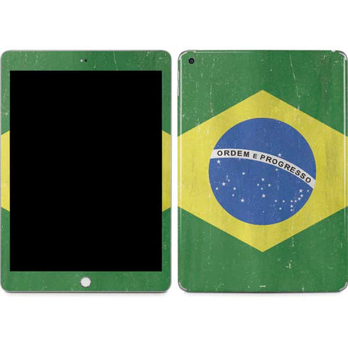 Brazil Flag Distressed Apple iPad Skin