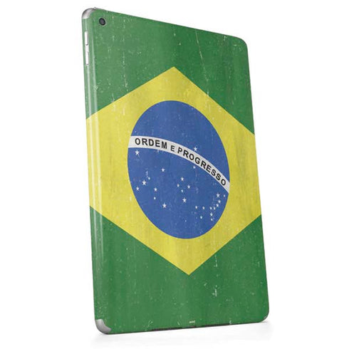 Brazil Flag Distressed Apple iPad Skin