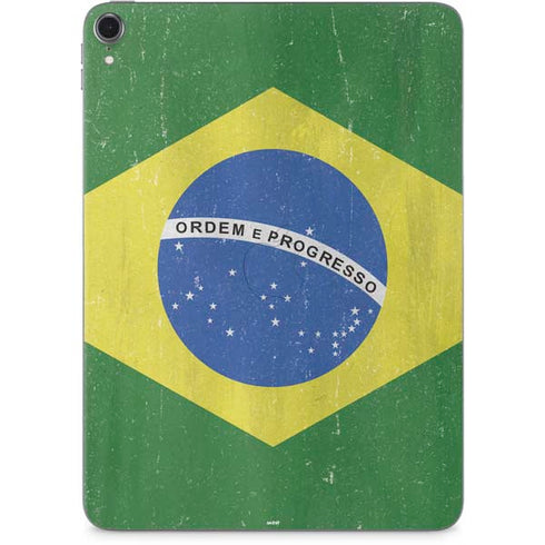 Brazil Flag Distressed Apple iPad Pro Skin