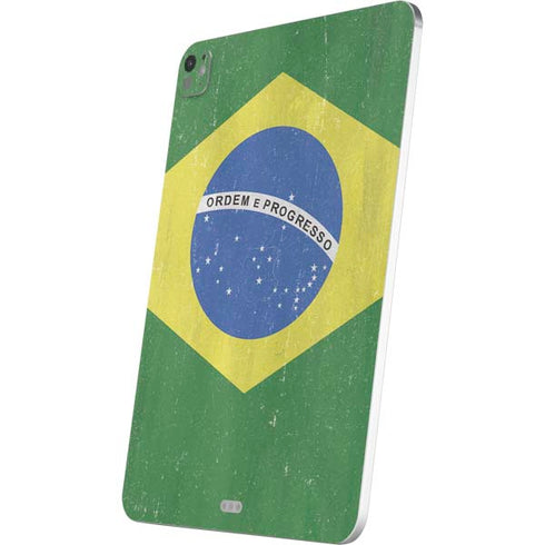 Brazil Flag Distressed iPad Pro 13in M4 (2024) Skin