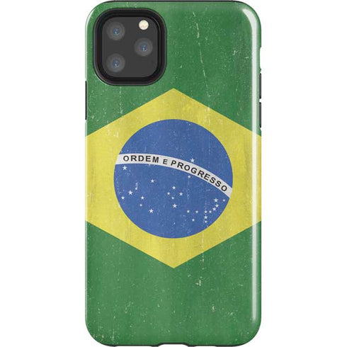 Brazil Flag Distressed iPhone Cases