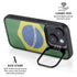 Brazil Flag Distressed iPhone 15 Plus Kickstand Case