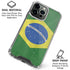 Brazil Flag Distressed iPhone 16 Pro Clear Case