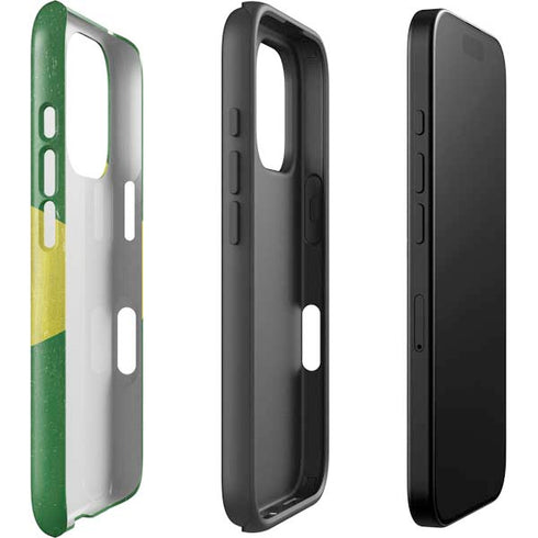 Brazil Flag Distressed iPhone 16 Pro Max Impact Case