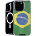 Brazil Flag Distressed iPhone 16 Pro Max MagSafe Case