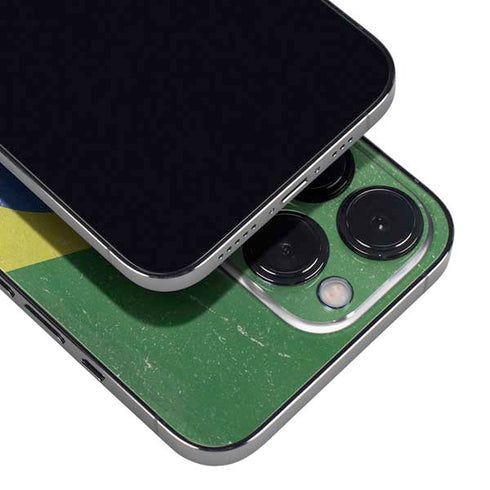 Brazil Flag Distressed iPhone 16 Pro Max Skin