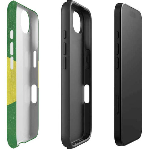 Brazil Flag Distressed iPhone 16e Impact Case