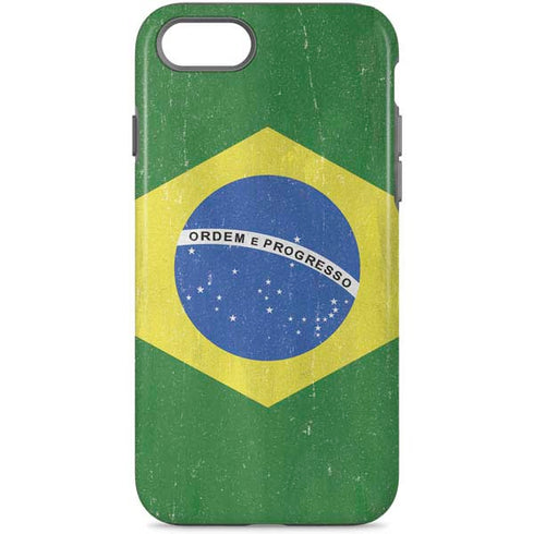 Brazil Flag Distressed iPhone Cases