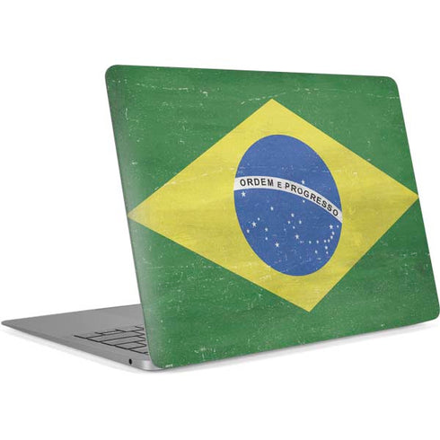 Brazil Flag Distressed Apple MacBook Air Skin