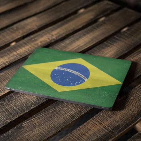 Brazil Flag Distressed Apple MacBook Air Skin