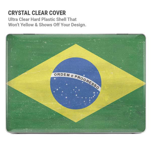 Brazil Flag Distressed MacBook Cases