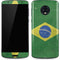 Brazil Flag Distressed Moto G6 Skin