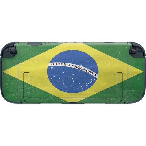 Brazil Flag Distressed Nintendo Switch 2 (2025) with Joy-Con Skin
