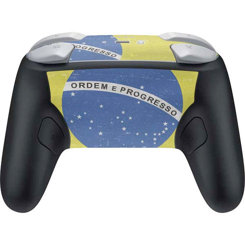 Brazil Flag Distressed Nintendo Switch 2 (2025) Pro Controller Skin
