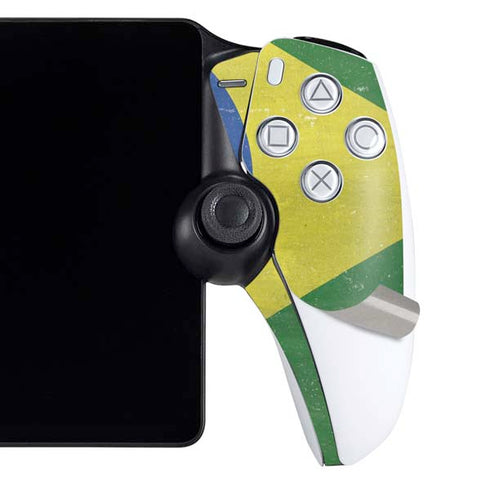 Brazil Flag Distressed PlayStation Portal Remote Player Skin