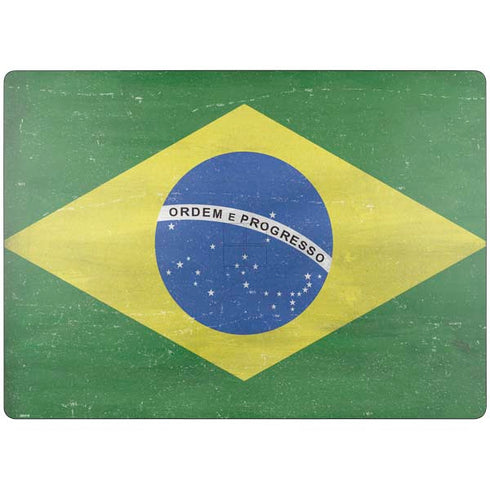 Brazil Flag Distressed Surface Laptop 7 13.8in Skin