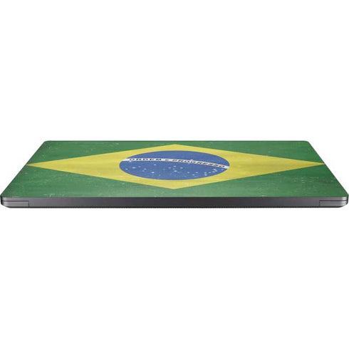 Brazil Flag Distressed Surface Laptop 7 13.8in Skin