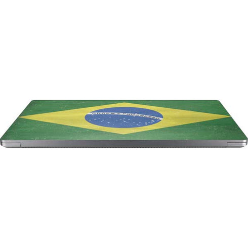 Brazil Flag Distressed Laptop Skins
