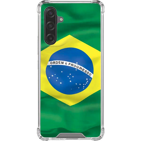 Brazil Flag Galaxy A17 Clear Case