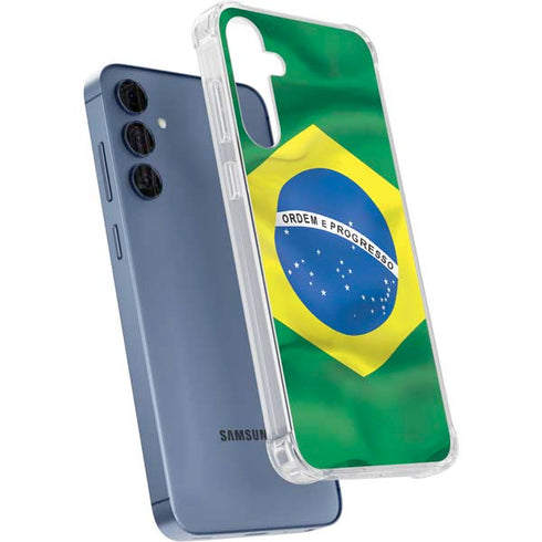 Brazil Flag Galaxy A35 5G Clear Case
