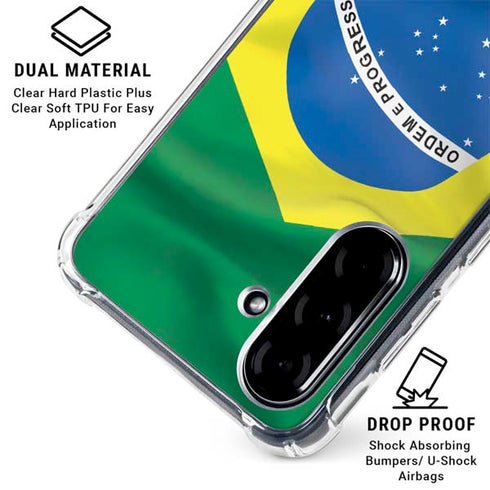 Brazil Flag Galaxy A36 5G Clear Case