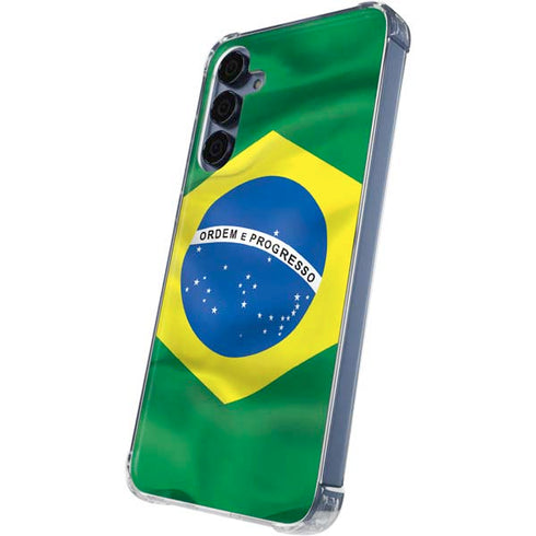 Brazil Flag Galaxy A55 5G Clear Case