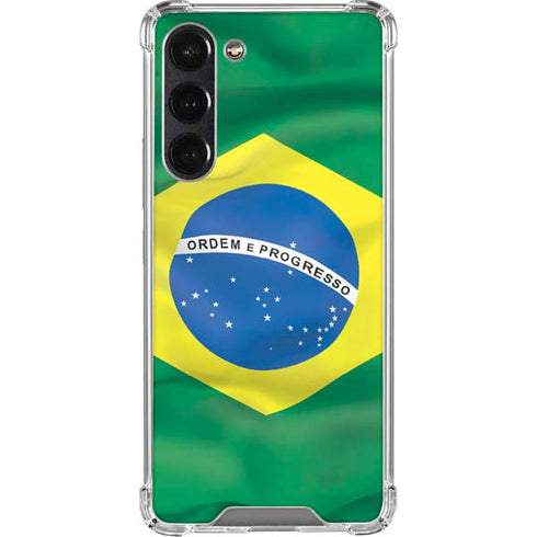 Brazil Flag Galaxy S24 FE Clear Case