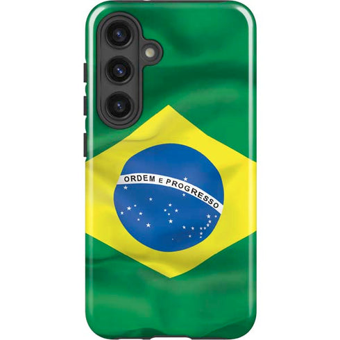 Brazil Flag Galaxy S25 Plus Impact Case