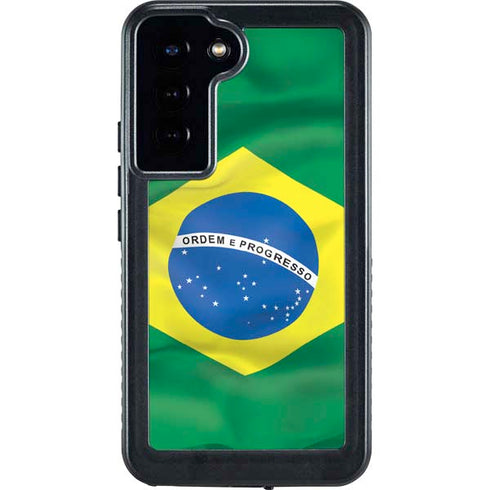 Brazil Flag Galaxy S24 Plus Waterproof Case