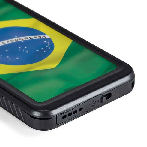 Brazil Flag Galaxy S24 Plus Waterproof Case