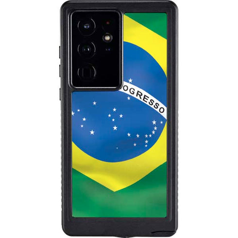 Brazil Flag Galaxy S24 Ultra Waterproof Case