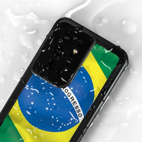 Brazil Flag Galaxy S24 Ultra Waterproof Case