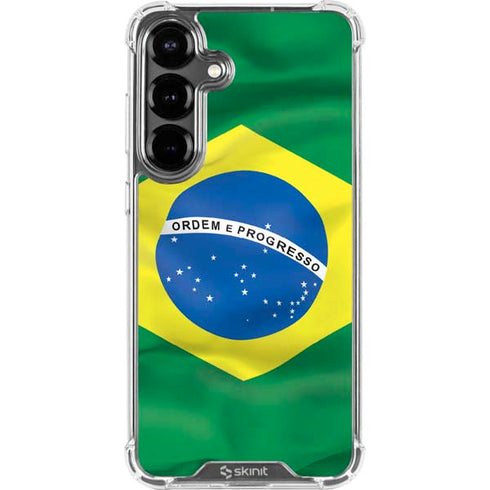 Brazil Flag Galaxy S26 Clear Case