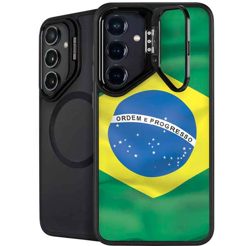Brazil Flag Galaxy S26 Kickstand Case