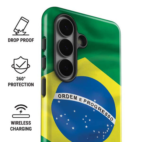 Brazil Flag Galaxy S26 Plus Impact Case