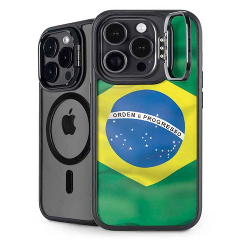 Brazil Flag iPhone 14 Pro Max Kickstand Case