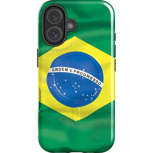 Brazil Flag iPhone 16 Magsafe Impact Case