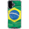 Brazil Flag iPhone 16 Plus Clear Case