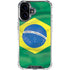 Brazil Flag iPhone 16 Plus Clear Case