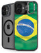 Brazil Flag iPhone 16 Plus Kickstand Case