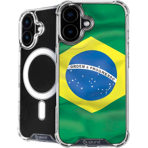 Brazil Flag iPhone 16 Plus MagSafe Case