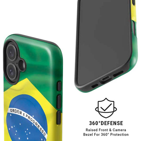 Brazil Flag iPhone 16 Plus Magsafe Impact Case