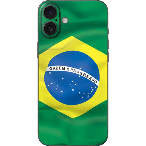 Brazil Flag iPhone 16 Plus Skin