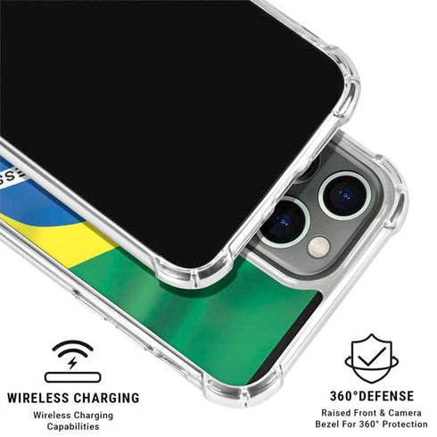 Brazil Flag iPhone 16 Pro Max Clear Case