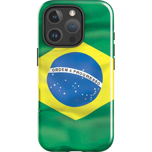 Brazil Flag iPhone 16 Pro Max Impact Case