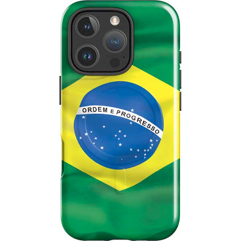 Brazil Flag iPhone 16 Pro Max Magsafe Impact Case
