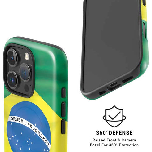 Brazil Flag iPhone 16 Pro Max Magsafe Impact Case