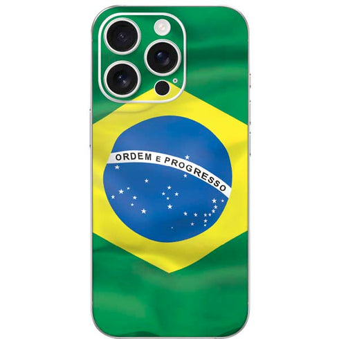 Brazil Flag iPhone 16 Pro Skin