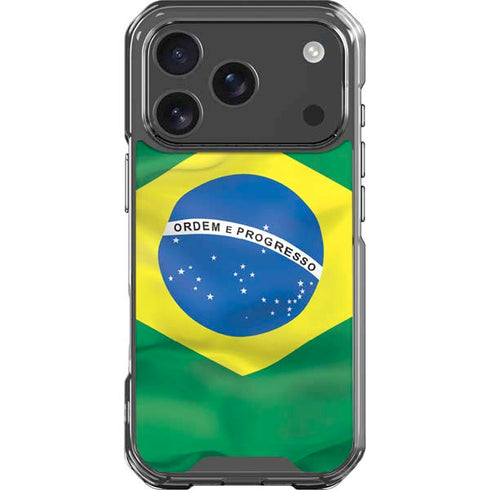 Brazil Flag iPhone 18 Pro Clear Case